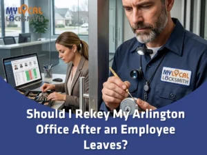 Arlington Office Rekey After an Employee Leaves - My Local Locksmith - My Local Locksmith Should I rekey my Arlington office after an employee leaves while reviewing keys and access records