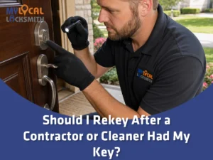Flower Mound Key Access Review and Rekey - My Local Locksmith - My Local Locksmith Should I rekey after a contractor or cleaner had my key at a Flower Mound home